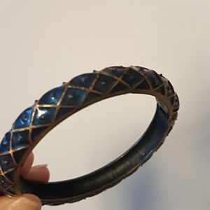 Blue enamel bracelet